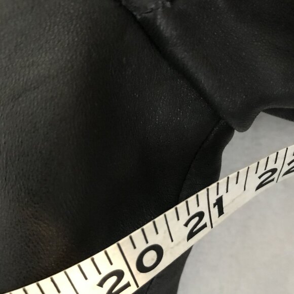 Tommy Hilfiger Mens Black Leather Jacket Size L - Picture 9 of 13